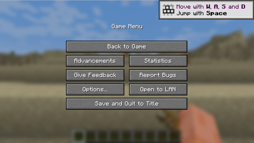 The Minecraft game menu with the Open to LAN button highlighted.